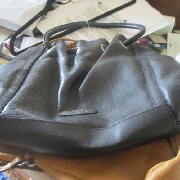 Cole Haan Pebbled Leather Two Handle Satchel classic black - Picture 8 of 9